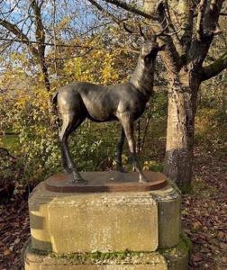 Cast Iron Majestic Stag - Bronze  Statue - Facing Right